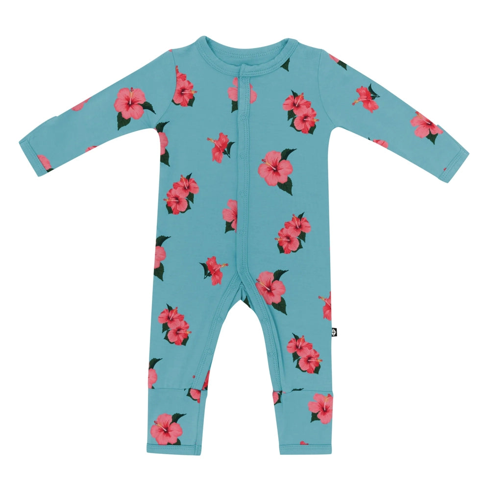 Kyte Baby Snap Romper in Hibiscus