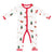 Kyte Baby Snap Romper in Santa Sleigh