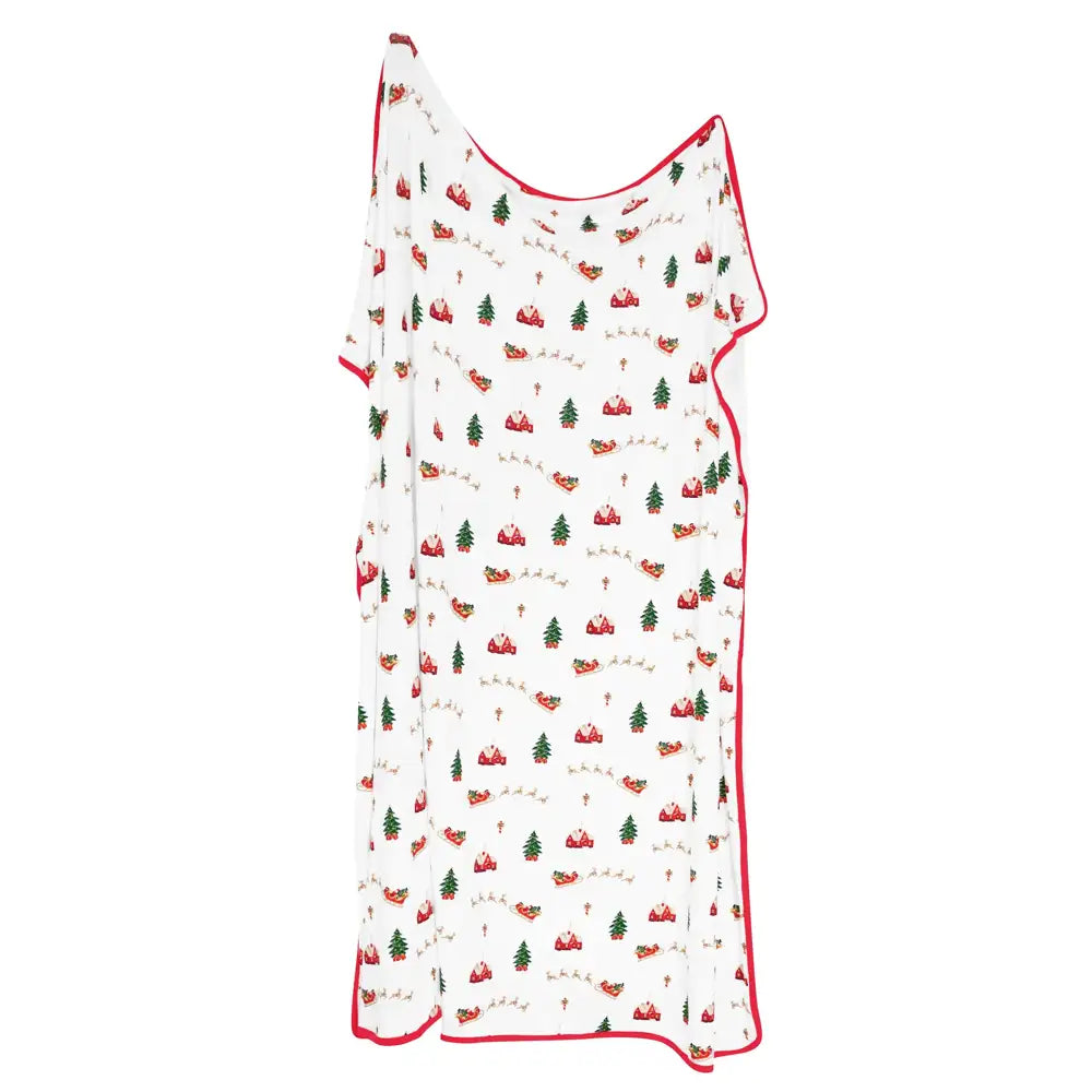 Kyte Baby Swaddle Blanket in Santa Sleigh