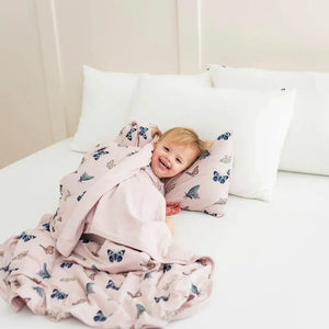 Kyte Baby Printed Toddler Pillowcase in Blush Butterfly