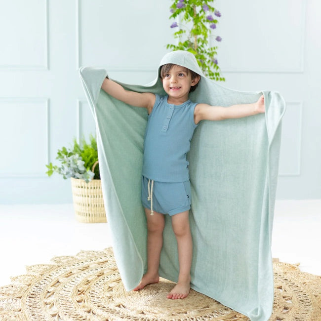 Kyte Baby Infant Hooded Bath Towel - Sage Kyte Baby Infant Hooded Bath Towel - Sage
