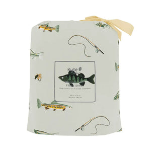 Kyte Baby Printed Twin Sheet in Fishing