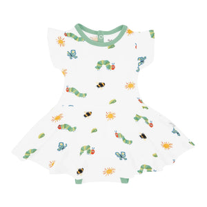 Kyte Baby Twirl Bodysuit Dress in The Very Hungry Caterpillar and Friends