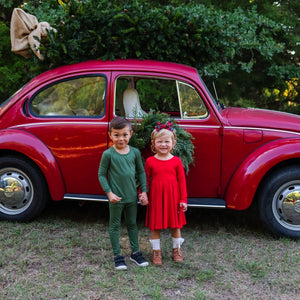 Kyte Baby Long Sleeve Twirl Dress in Cardinal