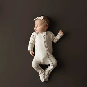 Kyte Baby Zippered Footie in Bisque
