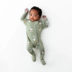 Kyte Baby Zippered Footie in Silly Goose