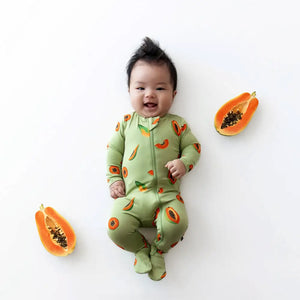 Kyte Baby Zippered Footie in Papaya
