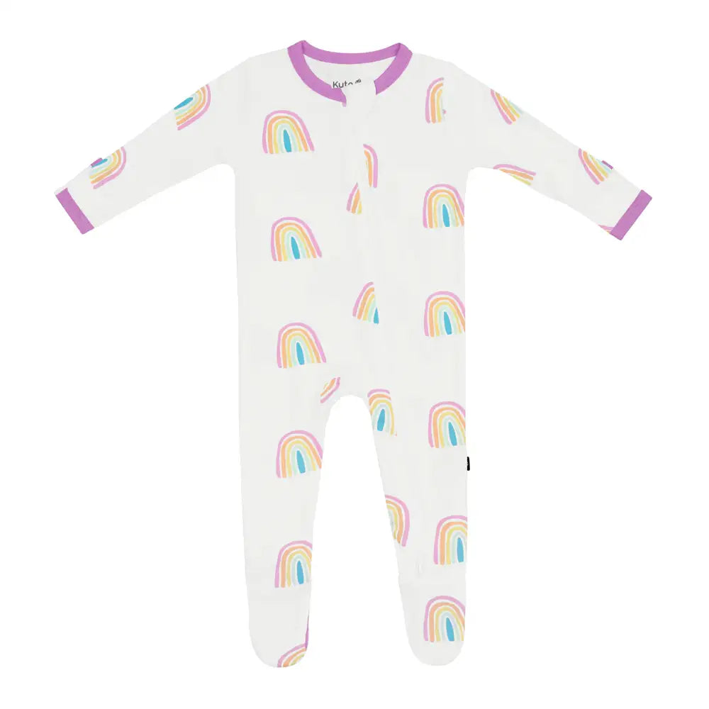 Kyte Baby Zippered Footie in Poi Rainbow