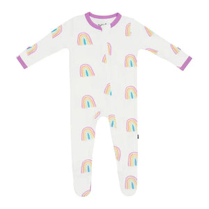 Kyte Baby Zippered Footie in Poi Rainbow