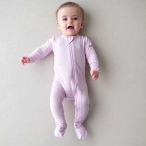 Kyte Baby Zippered Footie in Thistle