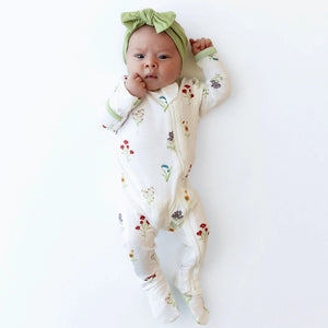 Kyte Baby Zippered Footie in Wildflower