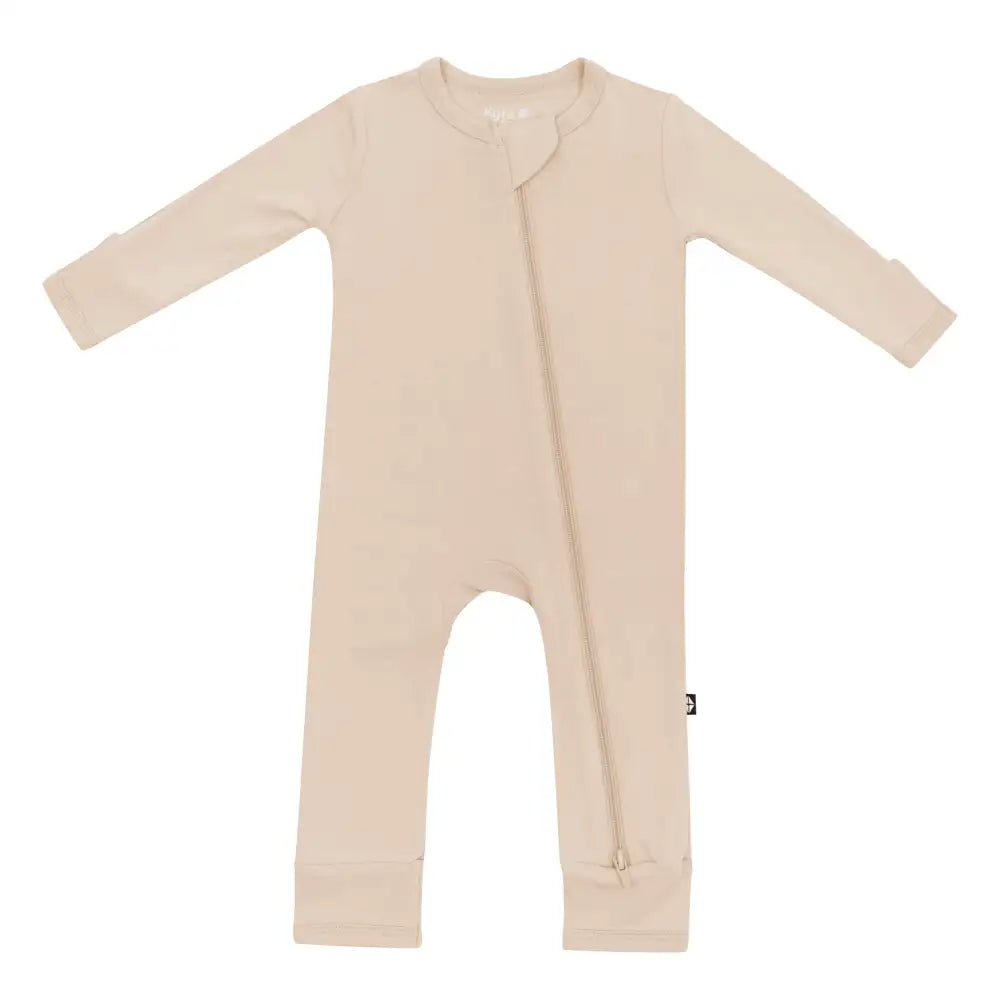 Kyte Baby Zippered Romper in Bisque