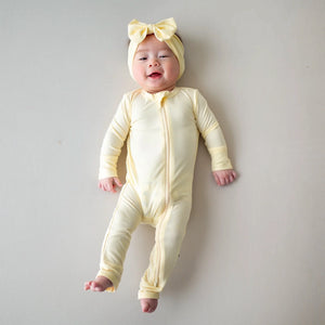 Kyte Baby Zippered Romper in Chamomile