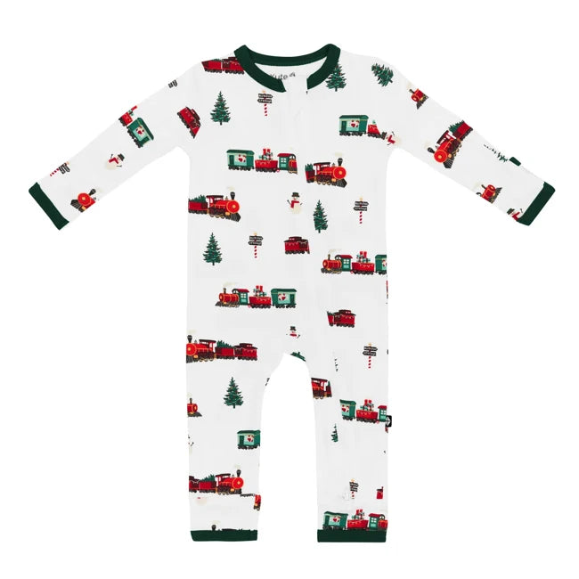 Kyte Baby Zippered Romper - Holiday Train Kyte Baby Zippered Romper - Holiday Train