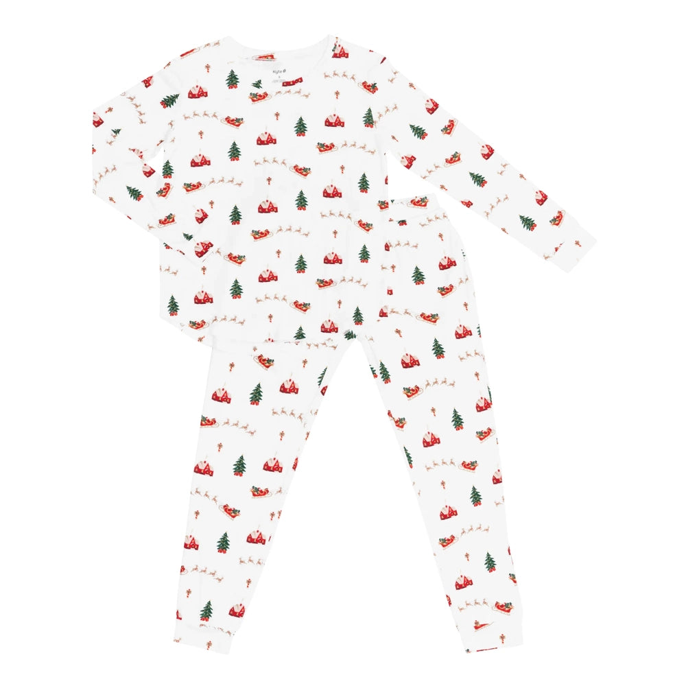 Kyte Mama Women's Jogger Set in Santa Sleigh