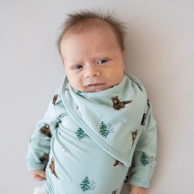 kyte baby printed bib in trail