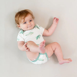 Kyte Baby Short Sleeve Printed Bodysuit in Crocodile