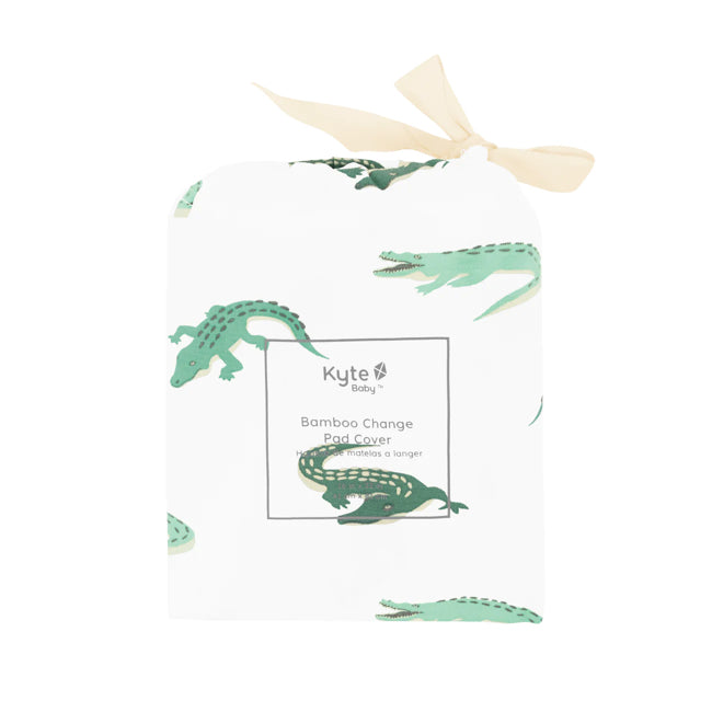 Kyte Baby Printed Change Pad Cover in Crocodile Baby Charlotte