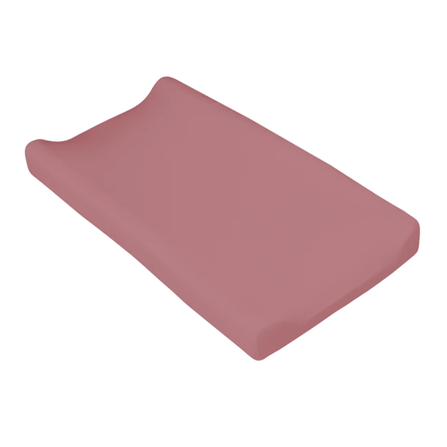 Dusty rose top changing pad cover