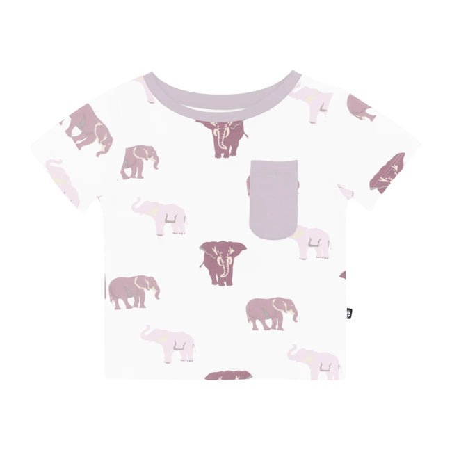 Kyte Baby Printed Toddler Crew Neck Tee in Elephant