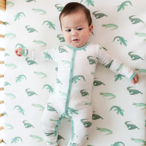 Kyte Baby Printed Crib Sheet in Crocodile