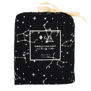 Kyte Baby Printed Crib Sheet in Midnight Constellation