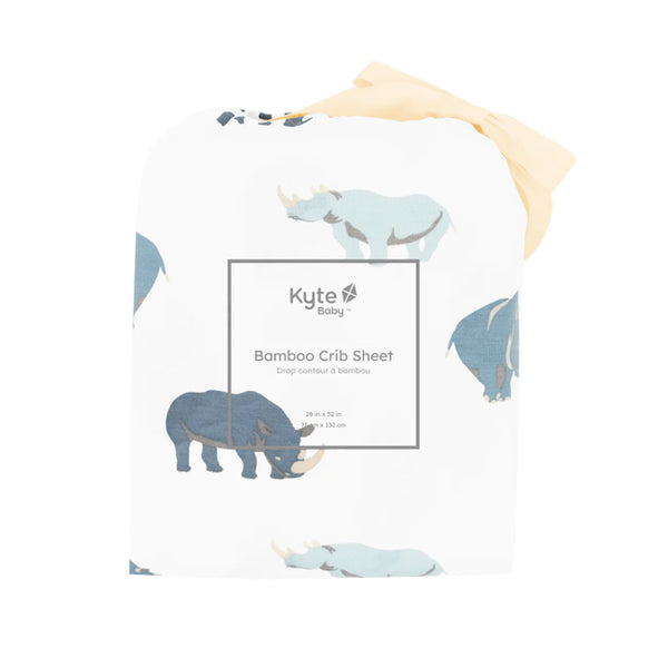Kyte Baby Printed Crib Sheet in Rhino Baby Charlotte Canada