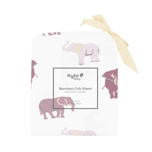Kyte Baby Printed Crib Sheet in Elephant