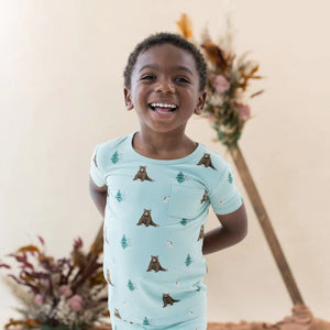 Kyte Baby Short Sleeve with Pants Pajamas in Trail
