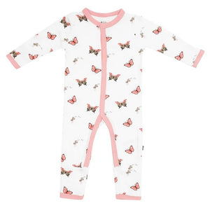 Kyte Baby Printed Snap Romper in Butterfly