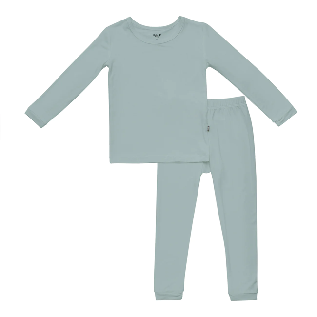 kyte baby long sleeve toddler pajama set - glacier