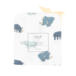 Kyte Baby Printed Twin Sheet in Rhino
