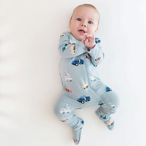 Kyte Baby Printed Zippered Footie in Construction