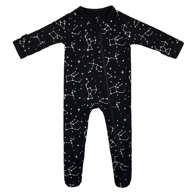 Kyte Baby Printed Zippered Footie in Midnight Constellation
