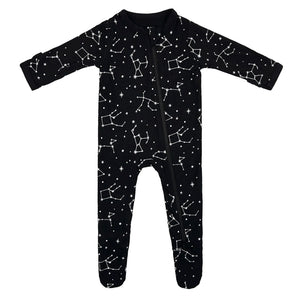 Kyte Baby Printed Zippered Footie in Midnight Constellation