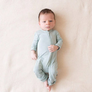 Kyte Baby Zippered Romper in Sage