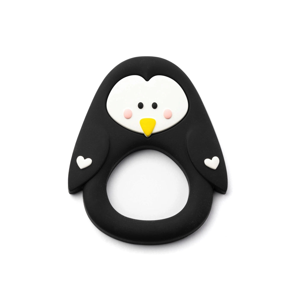 Little Cheeks Silicone Teether - Black Penguin
