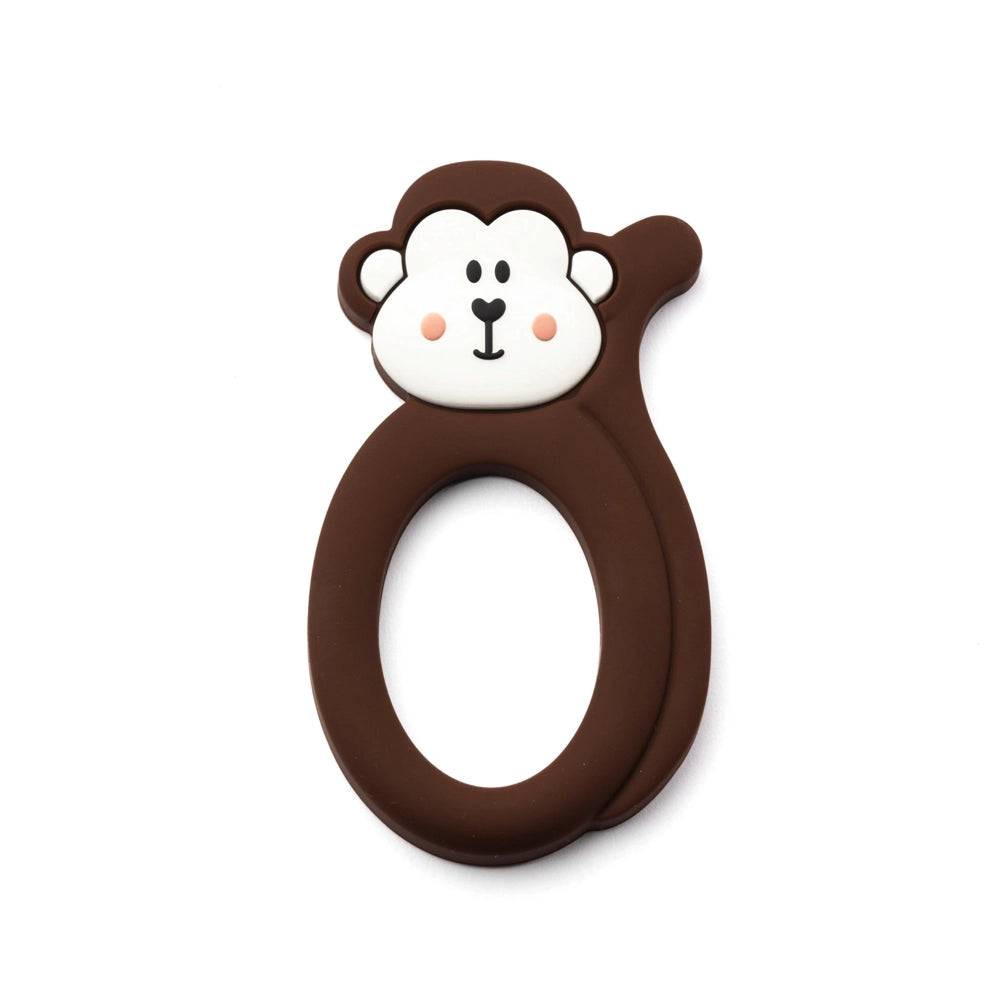 Little Cheeks Silicone Teether - Brown Monkey
