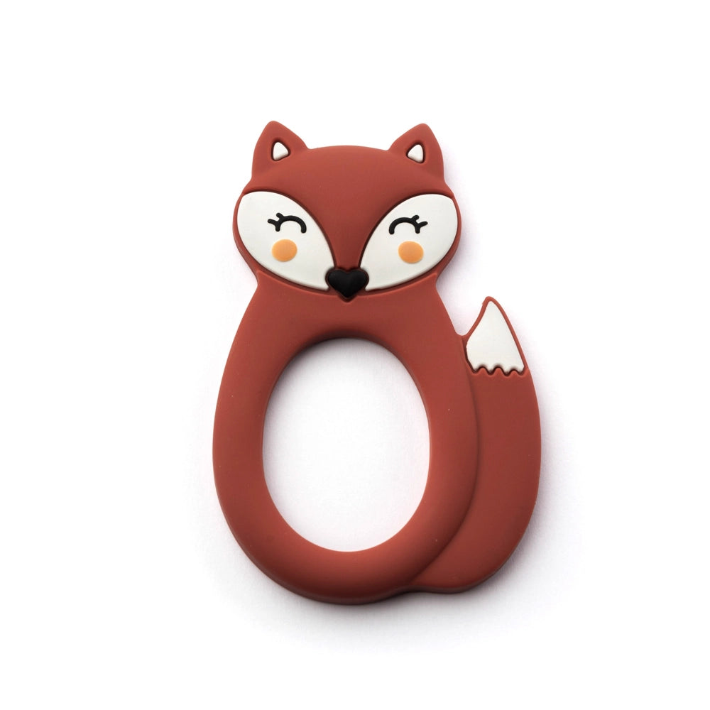 Little Cheeks Silicone Teether - Rust Fox