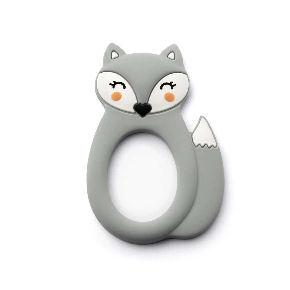 Little Cheeks Silicone Teether - Grey Fox