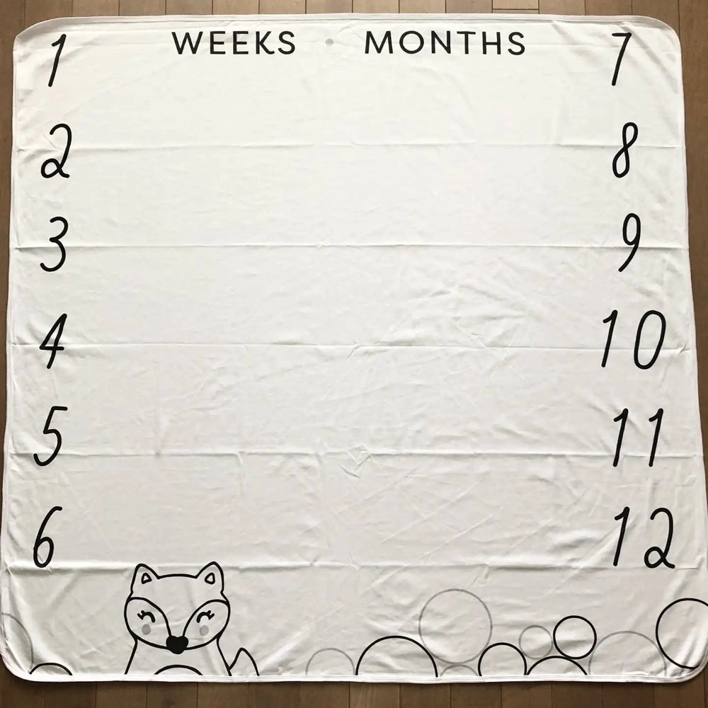 Little Cheeks Milestone Blanket - Fox