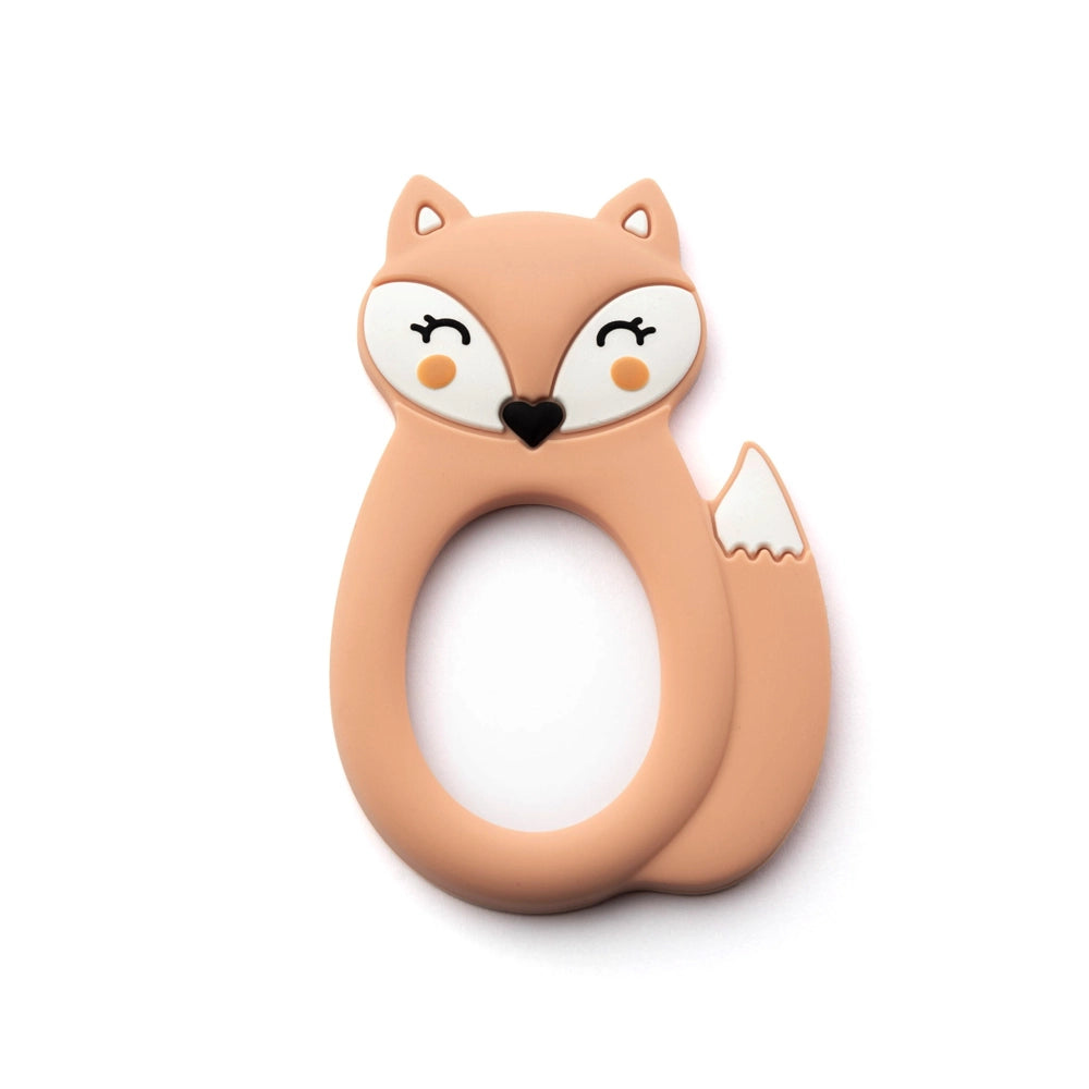 Little Cheeks Silicone Teether - Peach Fox