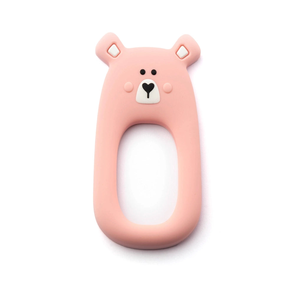 Little Cheeks Silicone Teether - Pink Bear