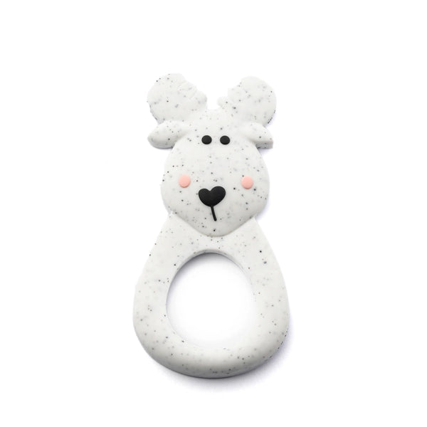 Little Cheeks Little Cheeks Silicone Teether - Speckle Moose - Baby Charlotte Canada