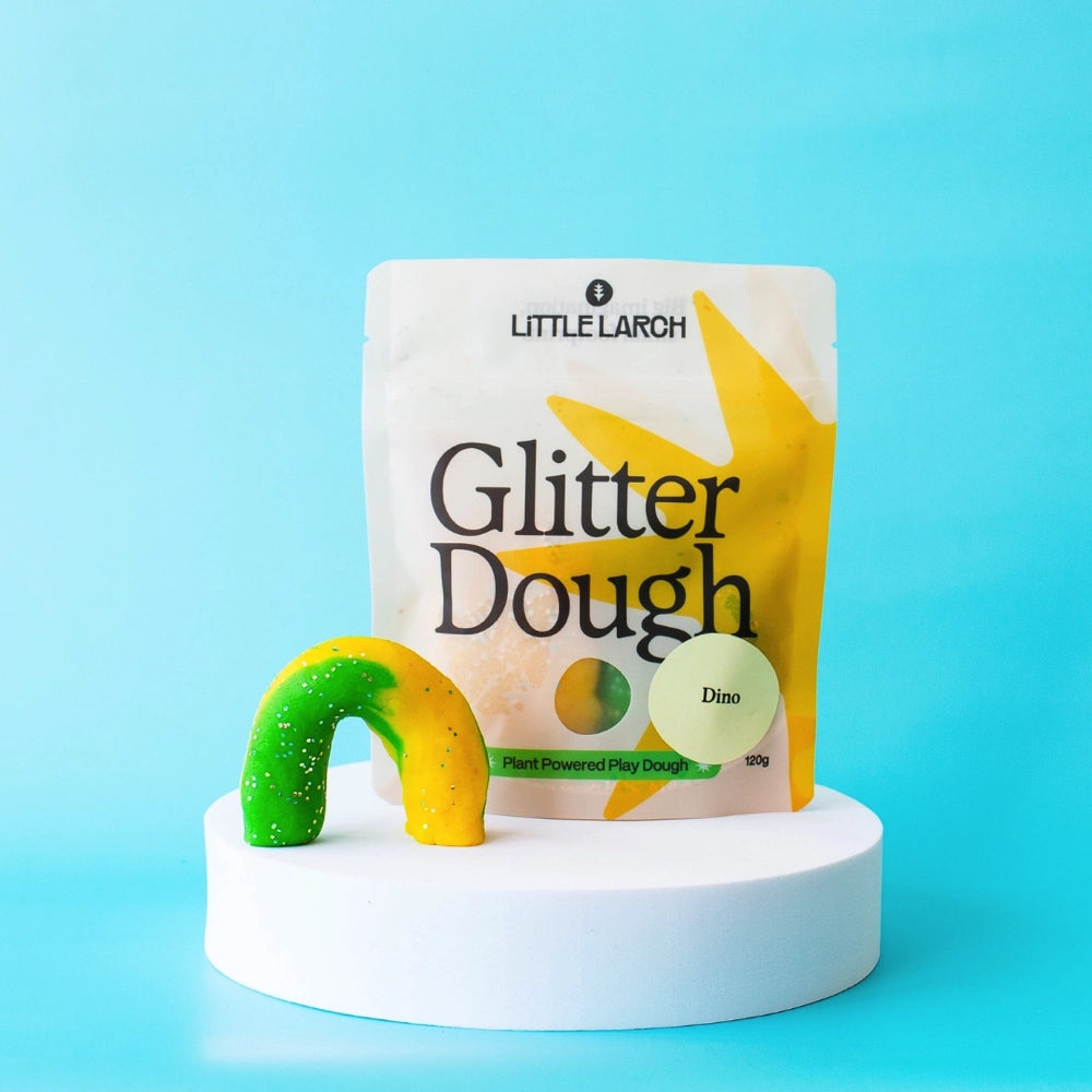 Little Larch Natural Glitter Dough - Dino