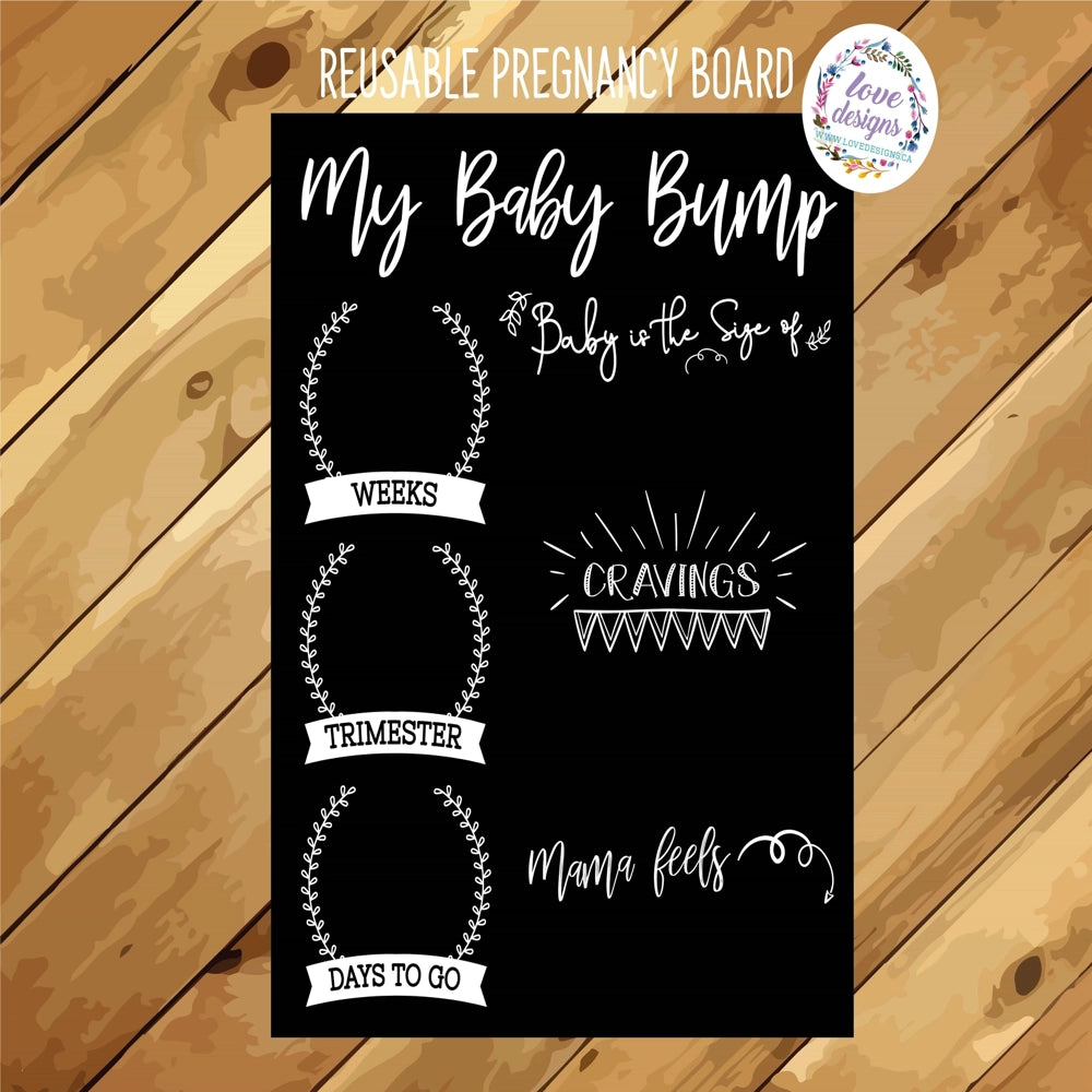 Love Designs Reusable Pregnancy Milestone Sign