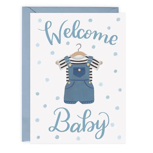LoveLight Paper Welcome Baby Card - Blue
