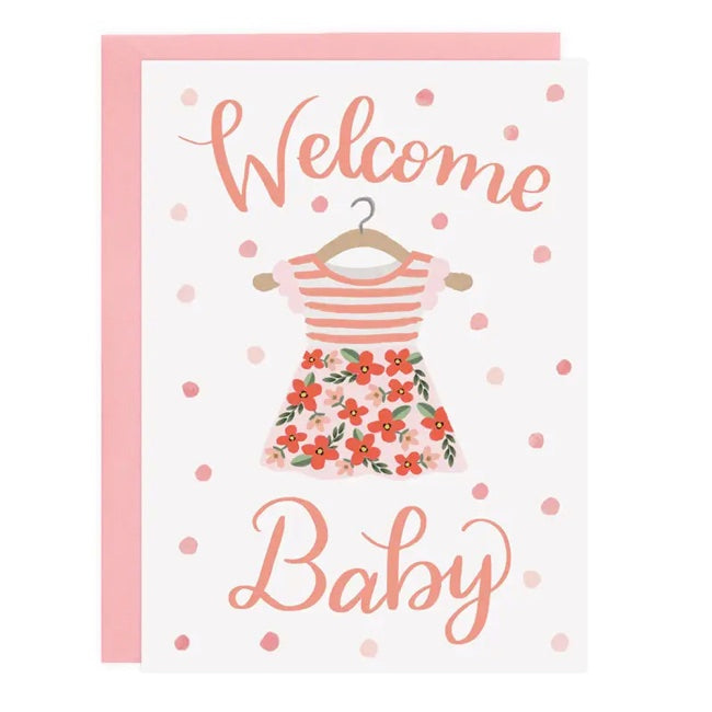 LoveLight Paper Welcome Baby Card - Pink