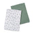 Lulujo 2pk Cotton Muslin Swaddles - Bunny + Fern