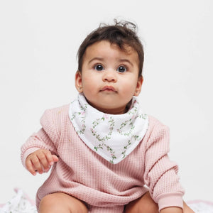 Lulujo Bandana Bib 2pk - Bows + Trellis